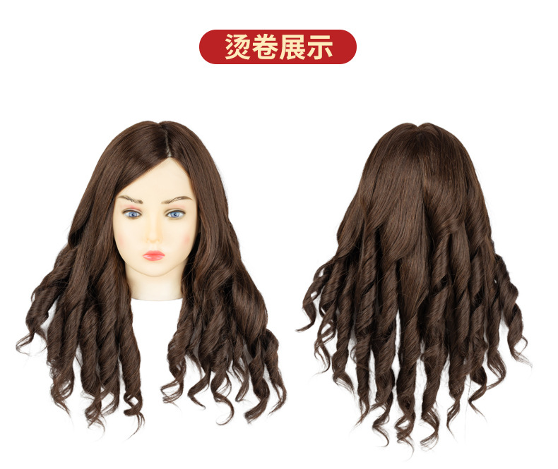 Real hair model, fake head, perming, makeup model, head practice, updo and braid, head teaching, wig, head model pic 7