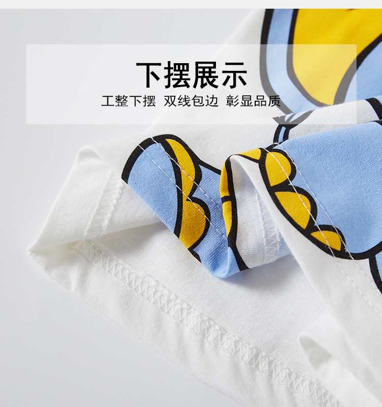 夏季童装衫儿童半袖卡通大象图案男童短袖T宝宝纯棉衣服一件代发详情12