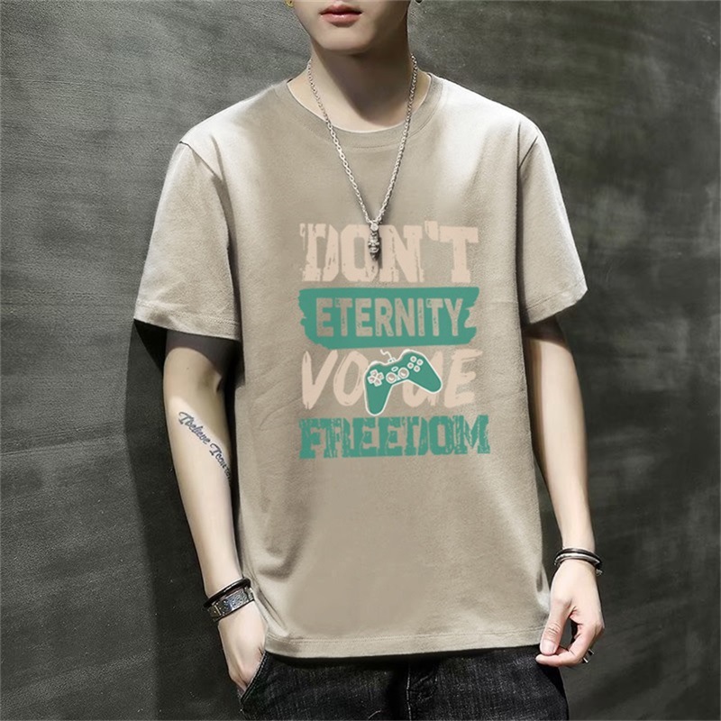 男士短袖t恤2024新款夏季潮流韩版宽松打底衫衣服体恤大码青少年详情10