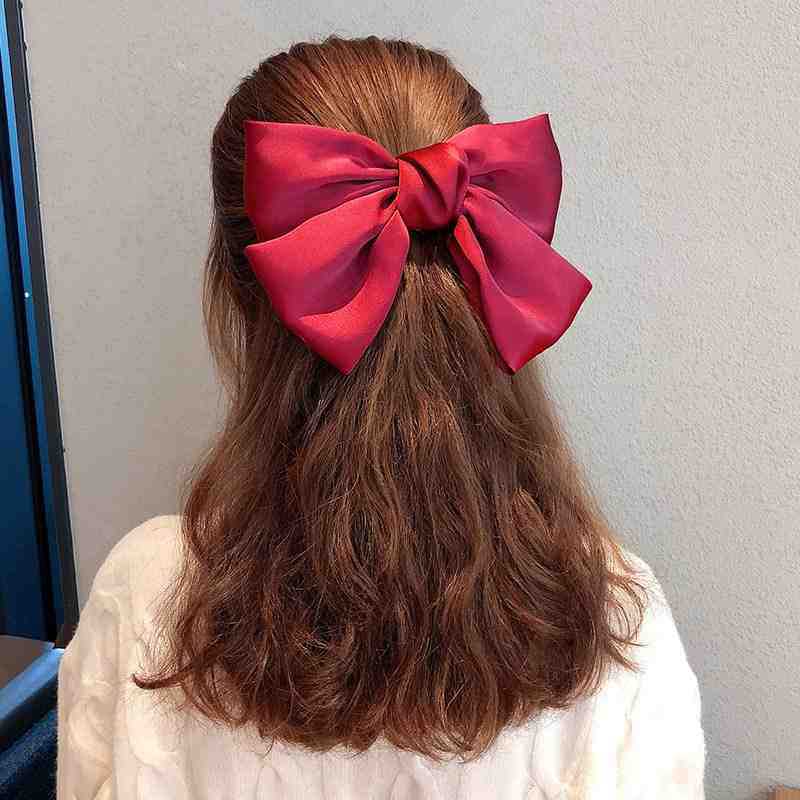 ins Korean-style large bow hair accessory, jk hair clip, fabric at the back of the head, Japanese-style school spring hair clip, hair rope and hairpin pic 14