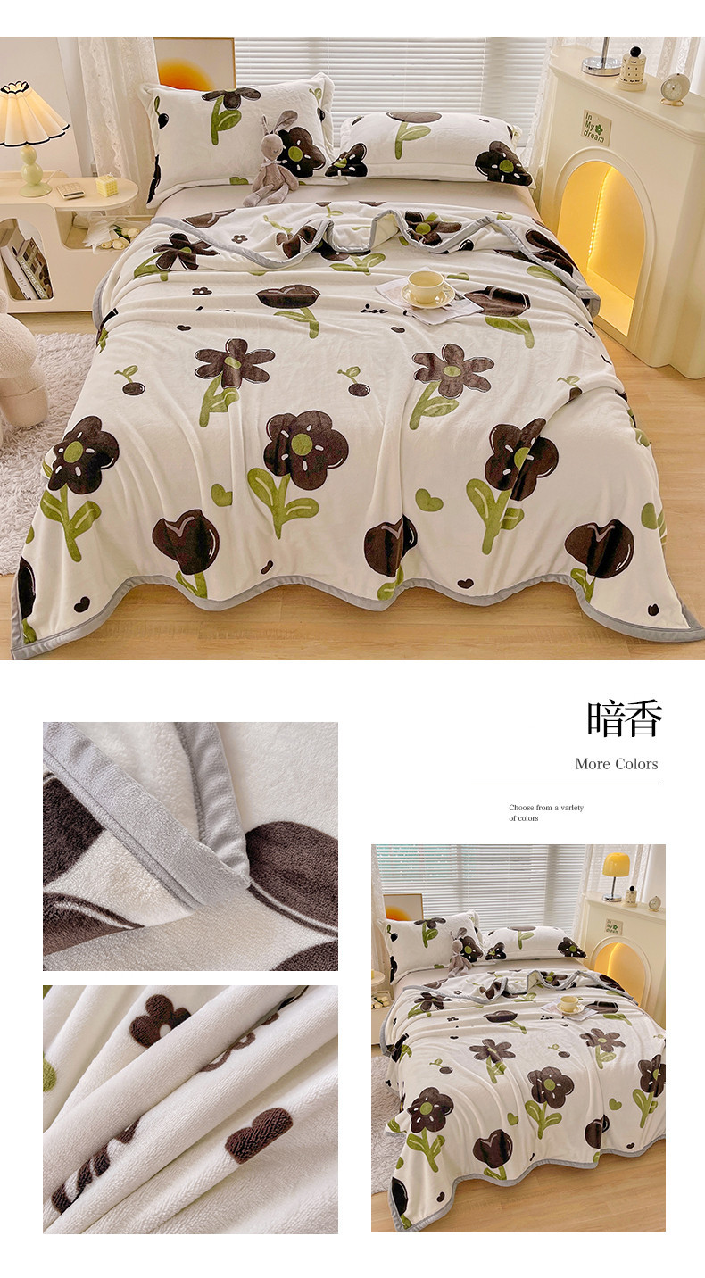 精品毛毯加厚保暖牛奶绒双层毯子沙发盖毯办公室午休空调毯子批发详情17