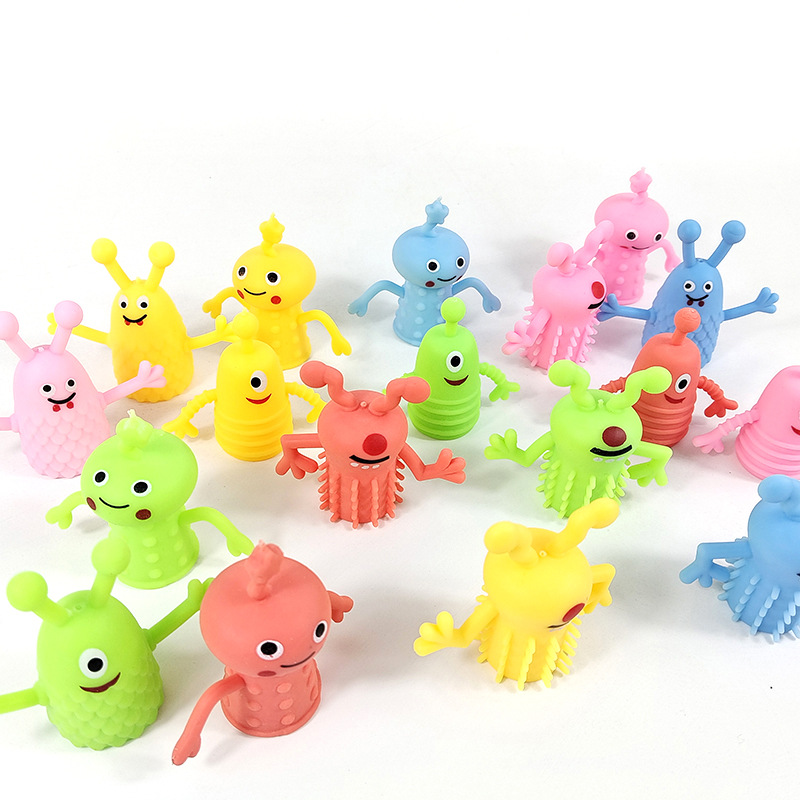 跨境手偶公仔整蛊恶作剧指尖玩具 手指玩偶TPR软胶怪兽手指套玩具详情7