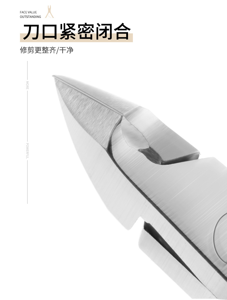 Nail dead skin clippers, nail clippers, golden stainless steel nail tools, cross-border shanilak pic 5