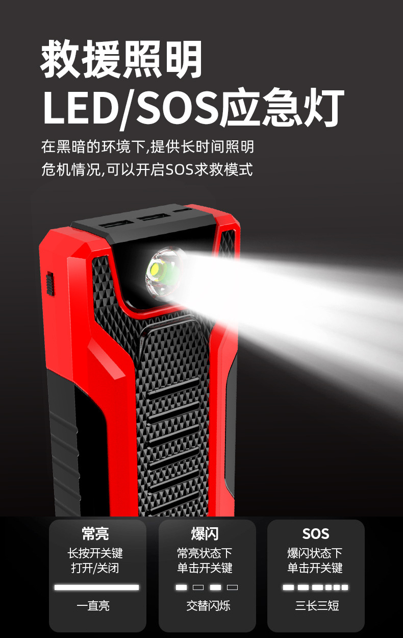 M8A car Emergency Start Power Supply car jump starter Multi-functional Vehicle Starter Emergency Power supply pic 9
