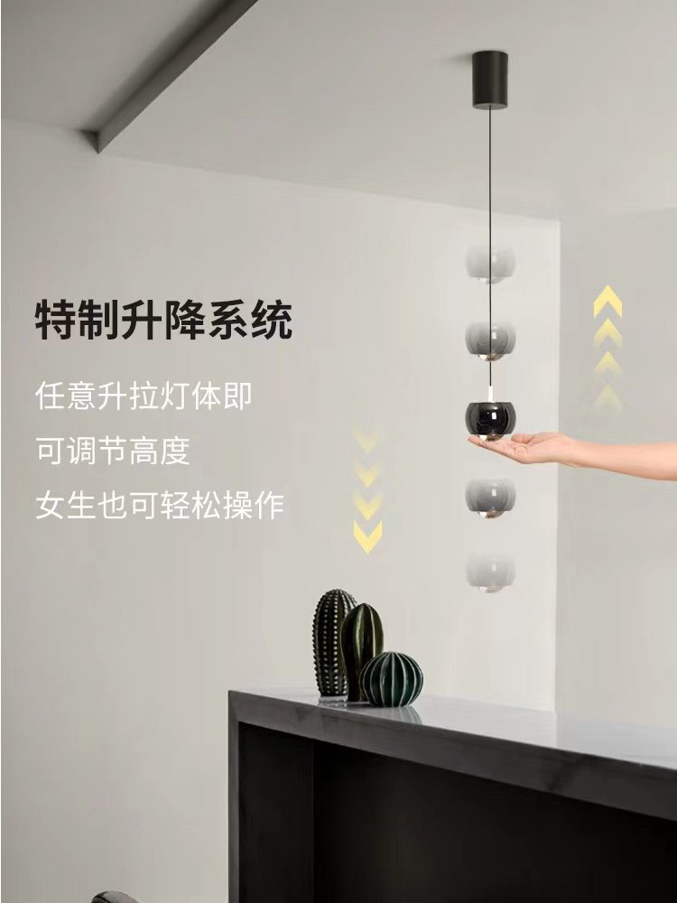 The 2023 new style pendant lamp bedside pendant lamp for the bedroom entrance hall, modern and simple, adjustable bar counter, trendy pic 4