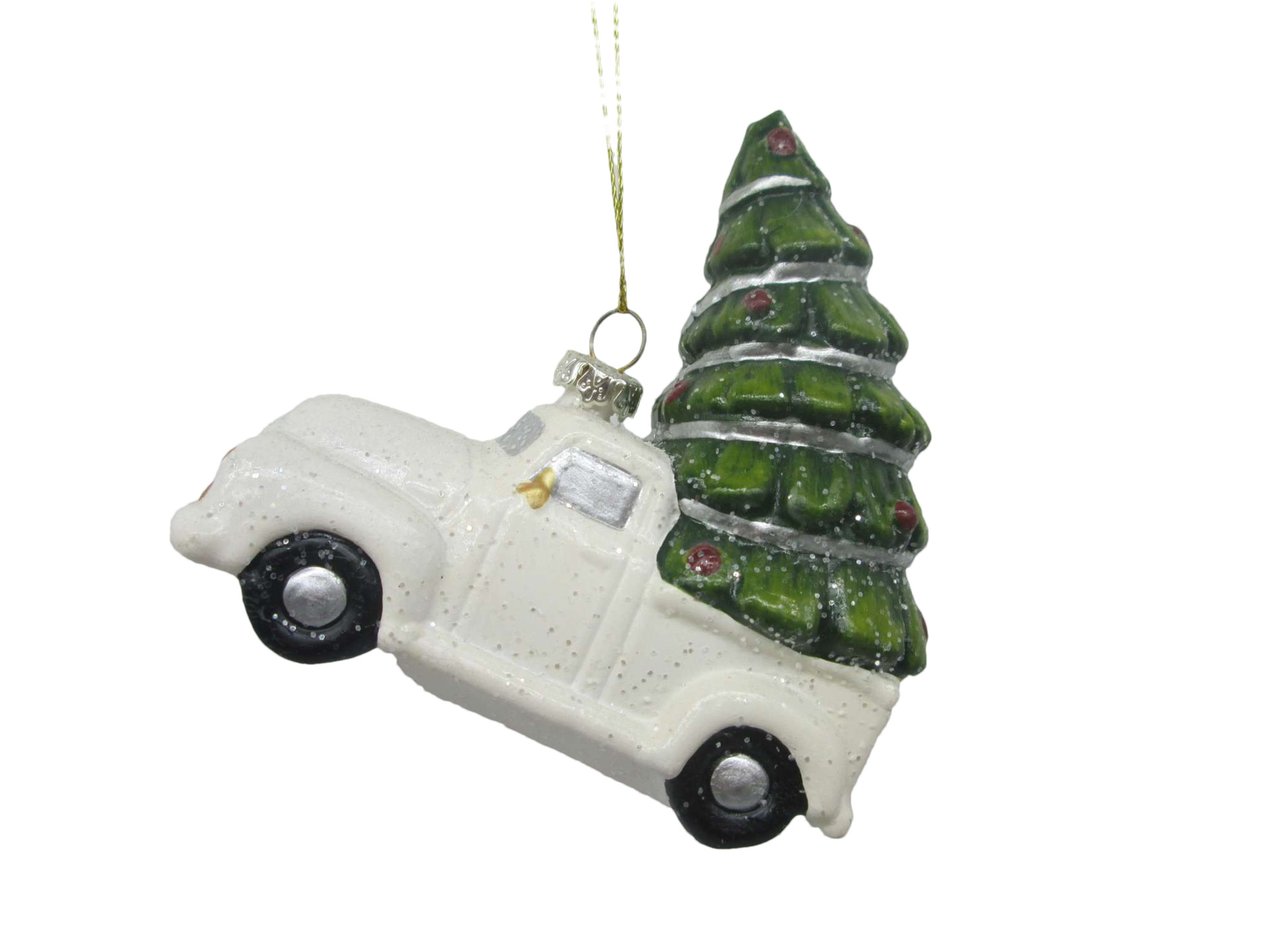 小汽车圣诞装饰圣诞树挂件吊饰批发pickup truck with a tree详情3