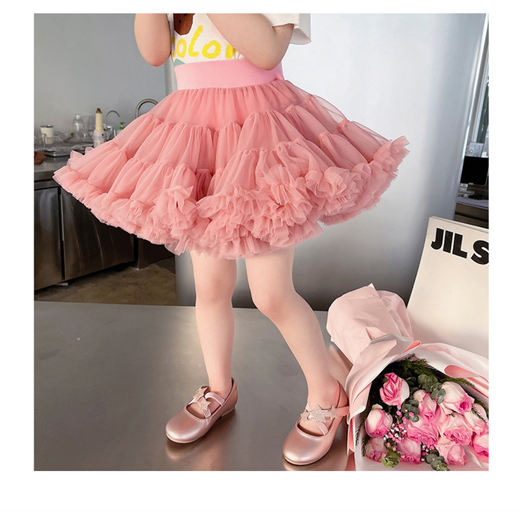 2024新款tutu裙半身裙儿童蓬蓬裙凸凸裙二代加蓬款女孩蛋糕裙子详情24