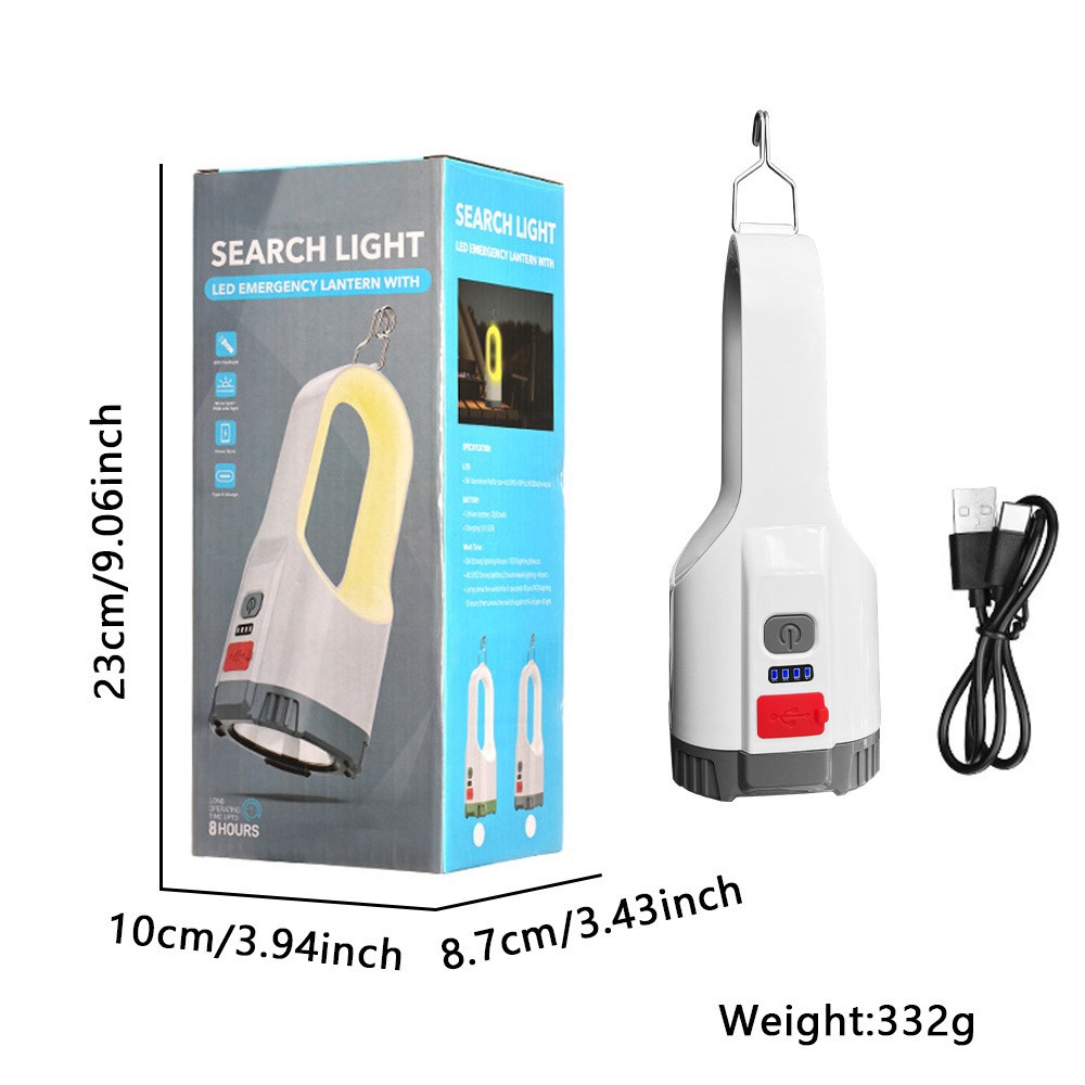 跨境新款多功能双光源七彩呼吸灯大功率露营灯手提灯应急充电灯详情10