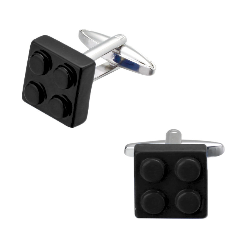 帧萌袖扣高品质纯铜玫瑰花四叶草积木纽扣商务男法式衬衫袖扣袖钉详情23