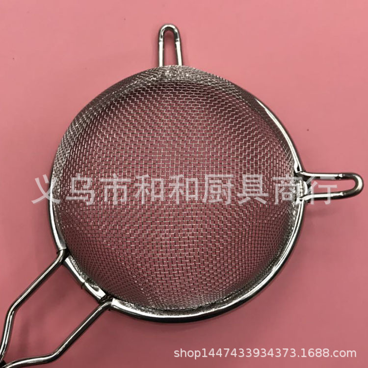 Double-ear oil filter with paper box, soy milk, stainless steel filter screen, flour sieve, multiple specifications of mesh pic 4