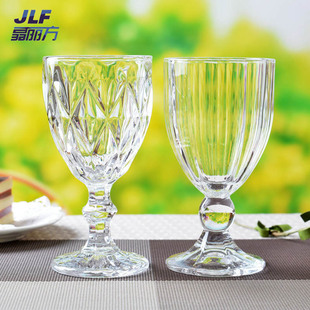 厂家批发浮雕菠萝花纹玻璃果汁杯红酒杯 婚礼酒吧KTV用详情5