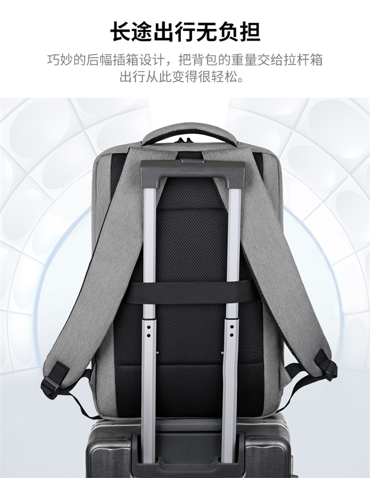 批发米版电脑背包 17寸电脑包大容量双肩包 可做背包 可定 制LOGO详情13