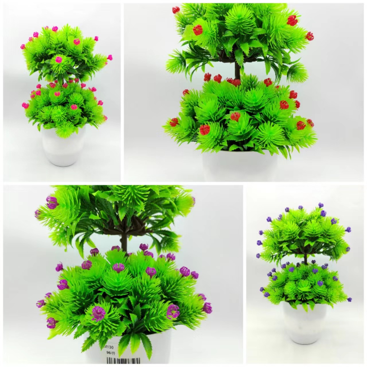 Hongsheng Simulation Technology: Double-layer simulation flower trees, green plants, simulation bonsai furniture, decorative garden artificial flowers pic 6