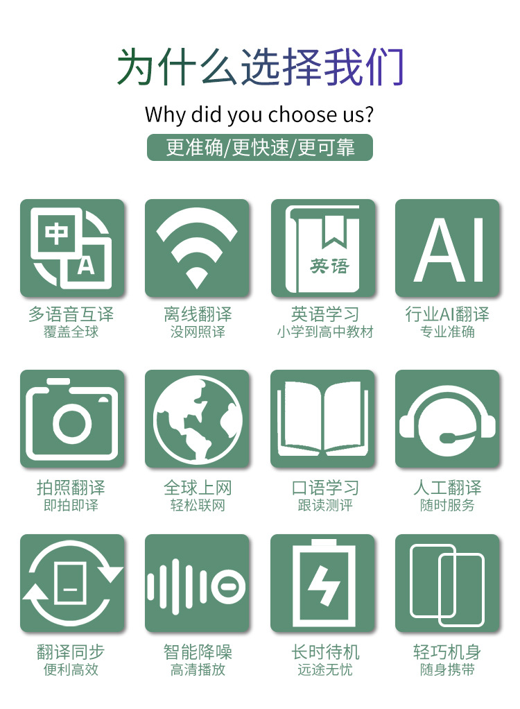The F4 intelligent translator offers precise offline photo simultaneous interpretation and audio translation for 138 languages pic 8