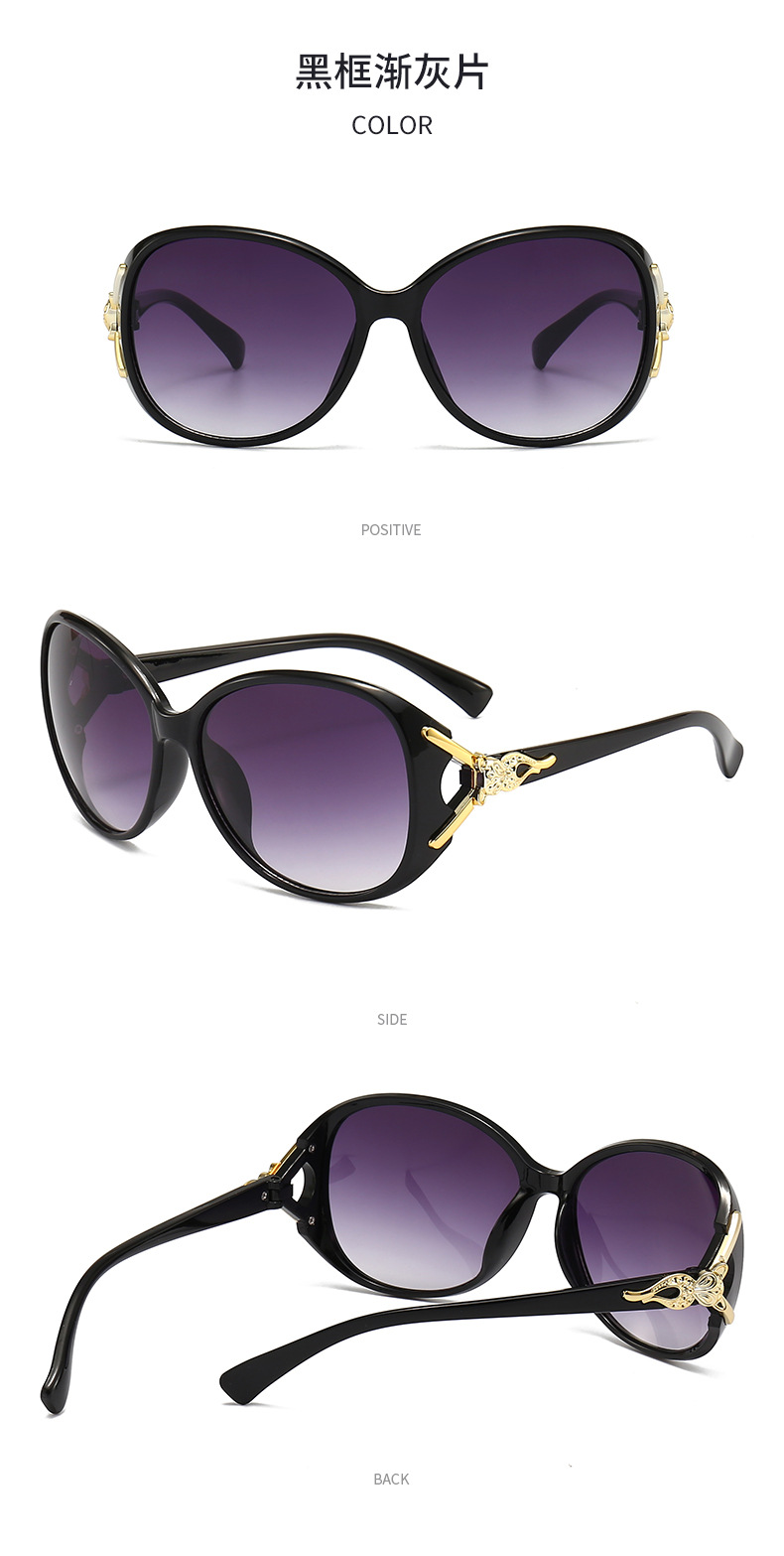 盛夏太阳镜女2023新款防紫外线大脸显瘦高级墨镜女感狐狸头JC-5详情8