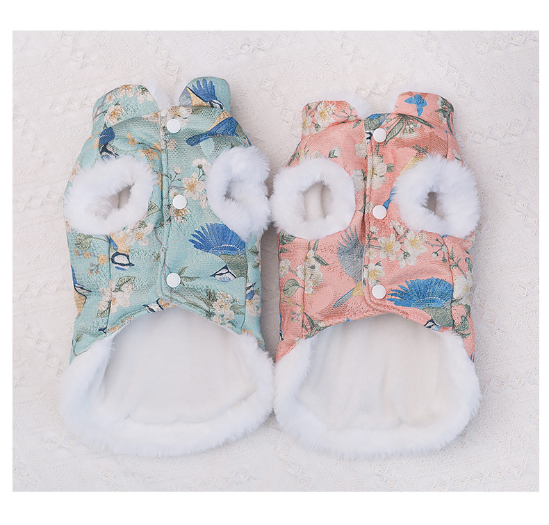 New autumn and winter Chinese-style classical Tang suit dog clothing, durable, thickened and warm pet clothing pic 18