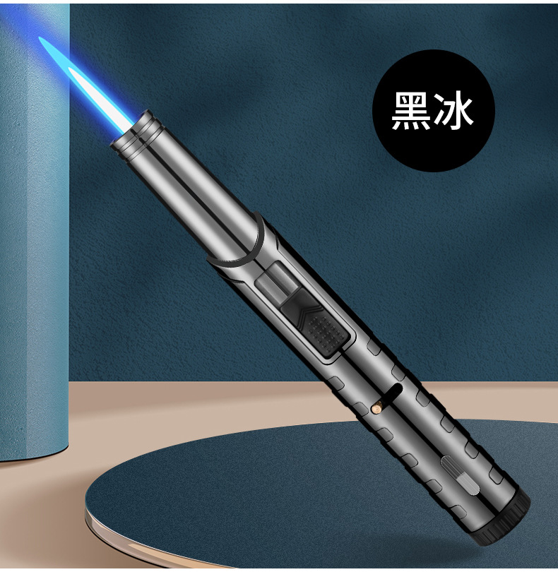 Simple moxibustion windproof lighter, cigar red mini compact high-temperature resistant creative inflatable Wenzhou lighter pic 31