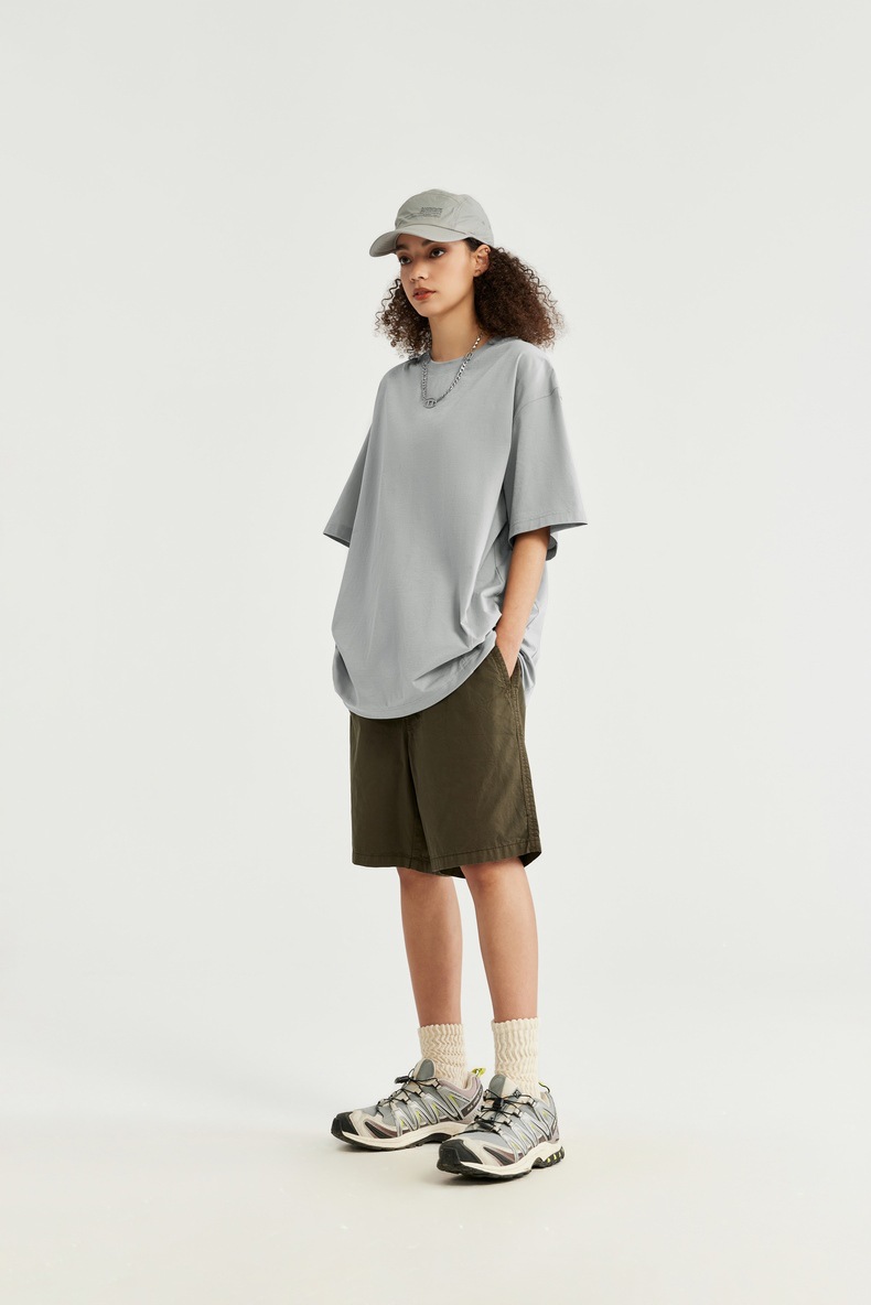 INF男装|150g立体剪裁T恤2024春夏新品宽松潮牌圆领短袖上衣详情24