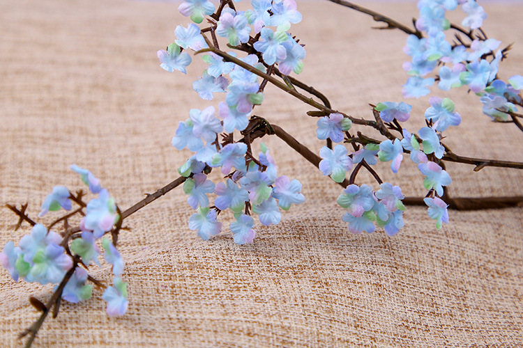 Zen-themed faux cherry blossom vine branches for home decoration, realistic small floral dry branches, tea room artificial flower ornaments, and simple flower arrangements pic 34