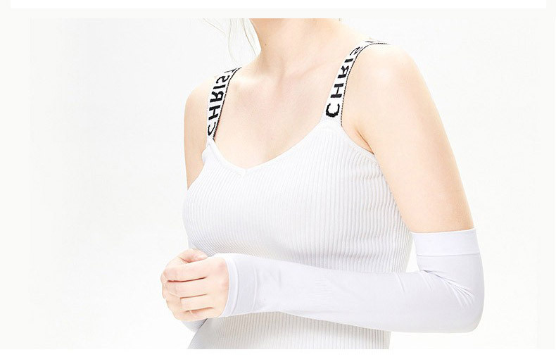 冰丝防晒袖套冰爽透气夏季男女长薄款手套户外骑行防紫外线直筒款详情10