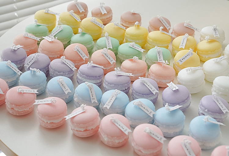 Macaron scented candles, Instagram-style photo props, diy birthday gifts pic 1