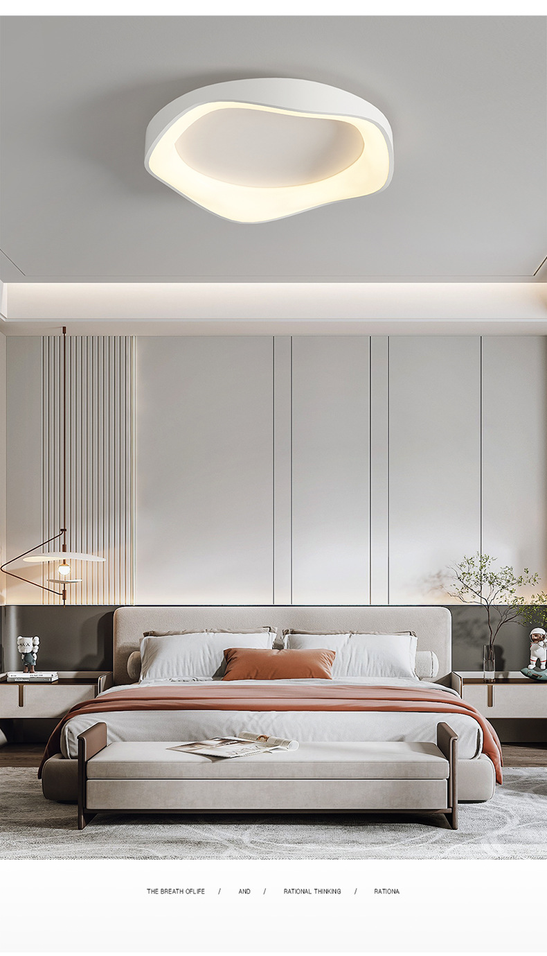 全光谱吸顶灯圆形卧室灯2023新款现代简约设计师网红护眼书房灯具详情9