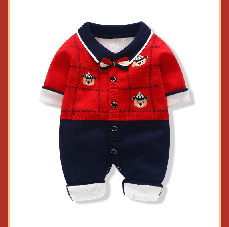 婴儿拜年服过年喜庆衣服龙年男宝周岁服连体衣秋冬2024宝宝新年装详情20