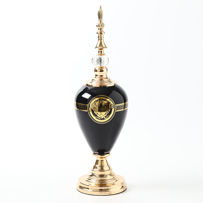 Creative retro ceramic craft products, hotel decorative ornaments, European-style ceramic decorations, classical decorative bottles, candlesticks pic 5