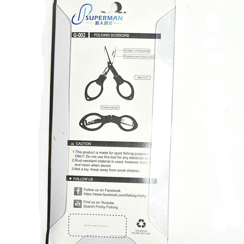 Superman Lua folding fishing scissors, Dali Ma line, PE line, stainless steel fishing box, small items, convenient fishing gear pic 9
