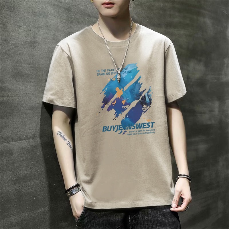 男士短袖t恤2024新款夏季潮流韩版宽松打底衫衣服体恤大码青少年详情5