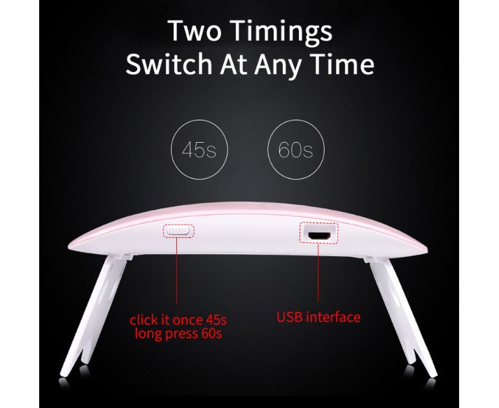 Mini mouse nail art machine, usb portable uv nail polish glue baking dryer, mini quick-drying nail art light therapy machine lamp pic 7