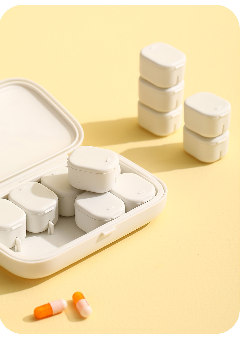 FaSoLa家用药盒分装便携式随身迷你收纳盒大容量7天早中晚药片盒详情15