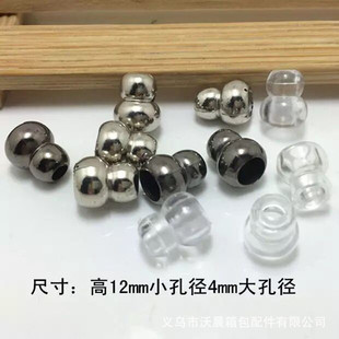 现货直销 2.0CM长黑色白色塑料吊钟 雨衣无盖吊钟 长吊钟穿绳扣详情4