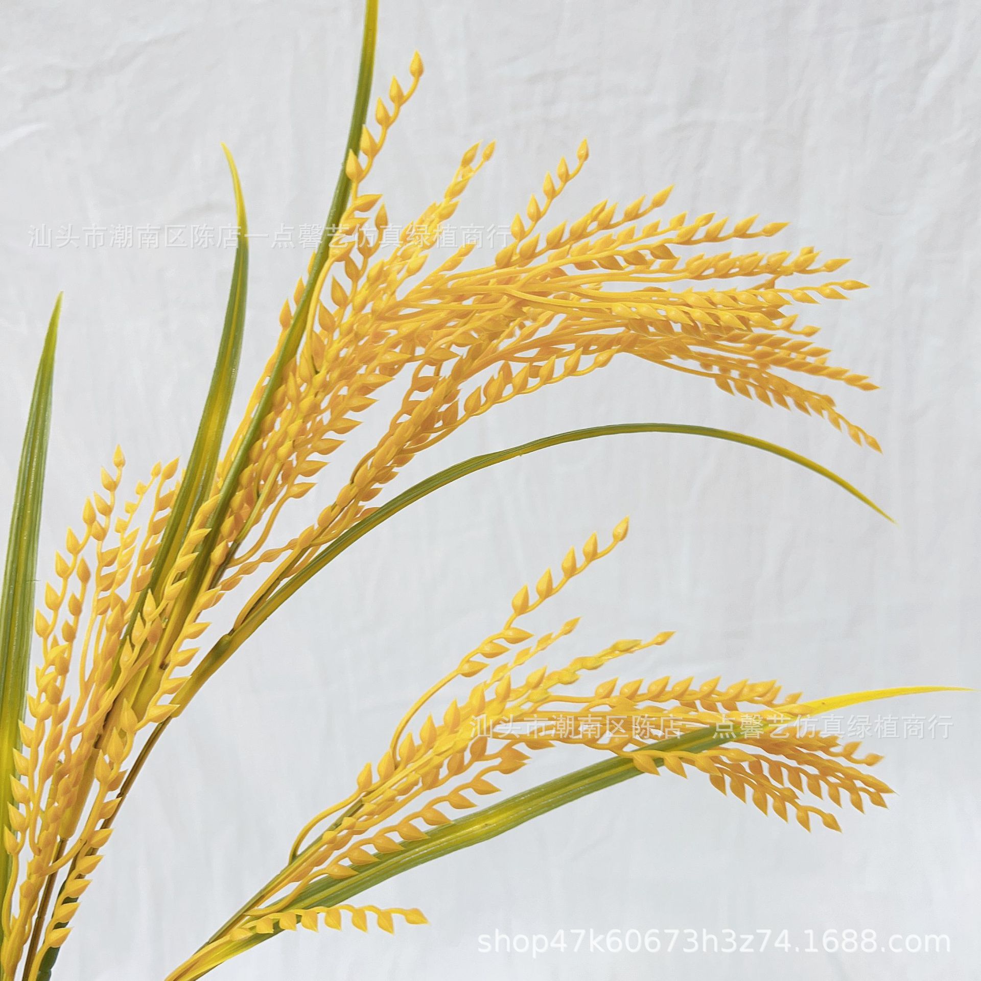 仿真麦穗道具禾苗塑料稻谷黄水稻金色植物稻穗道具加长杆麦穗花束详情10