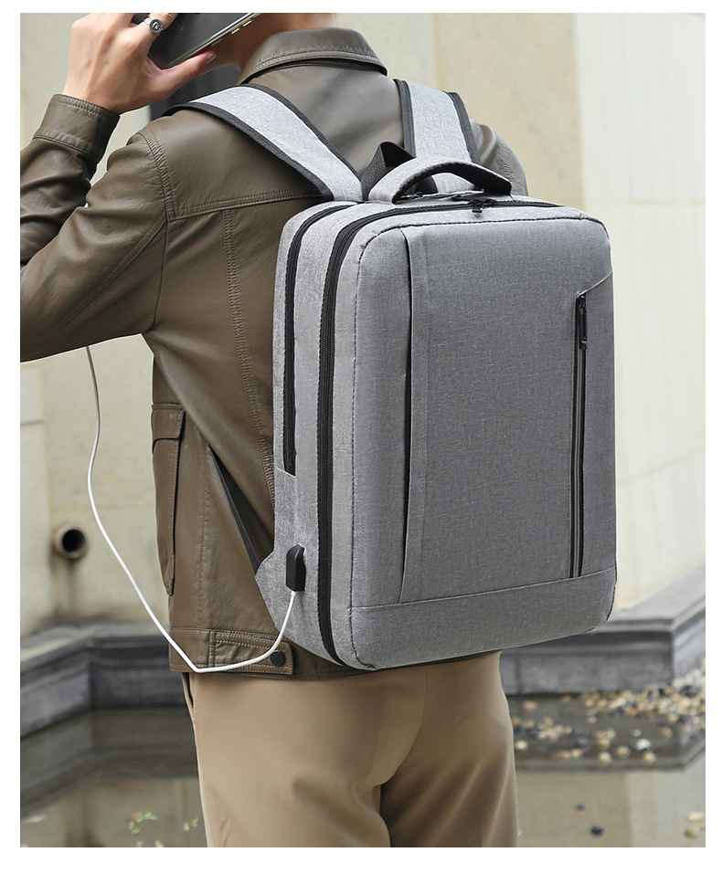 背包新款2023春季电脑包多功能商务背包大容量男士休闲通勤双肩包详情15