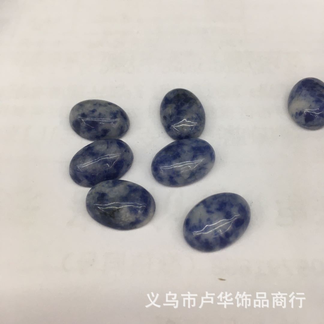 The manufacturer is selling a new type of white dot LAN Dan shaped ring face, European and American fashionable crystal bare stone gemstone handicrafts wholesale pic 5