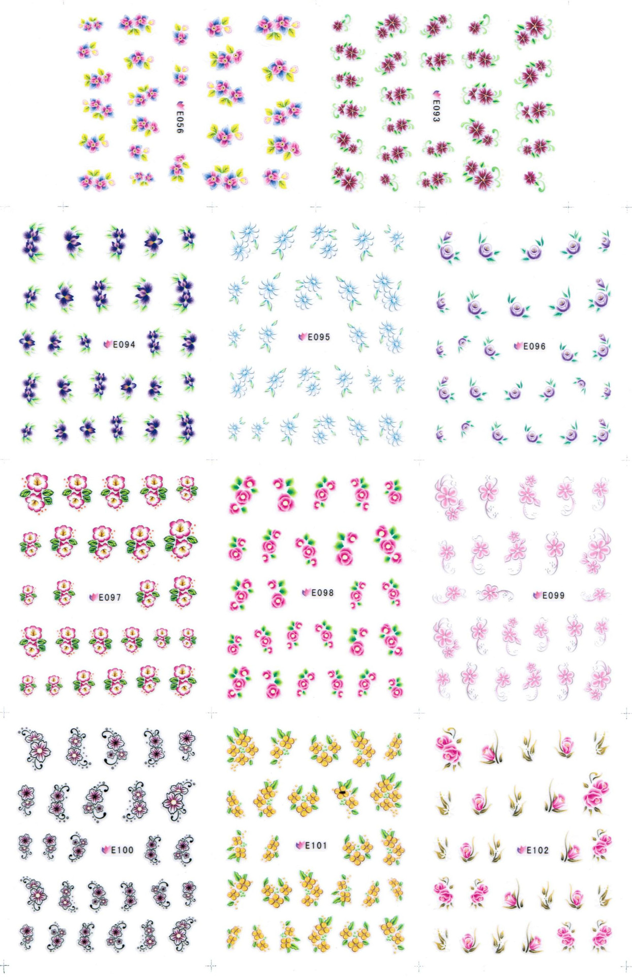 New Japanese and Korean 3D Halloween flower and plant nail stickers E001-159 large sheets pic 7