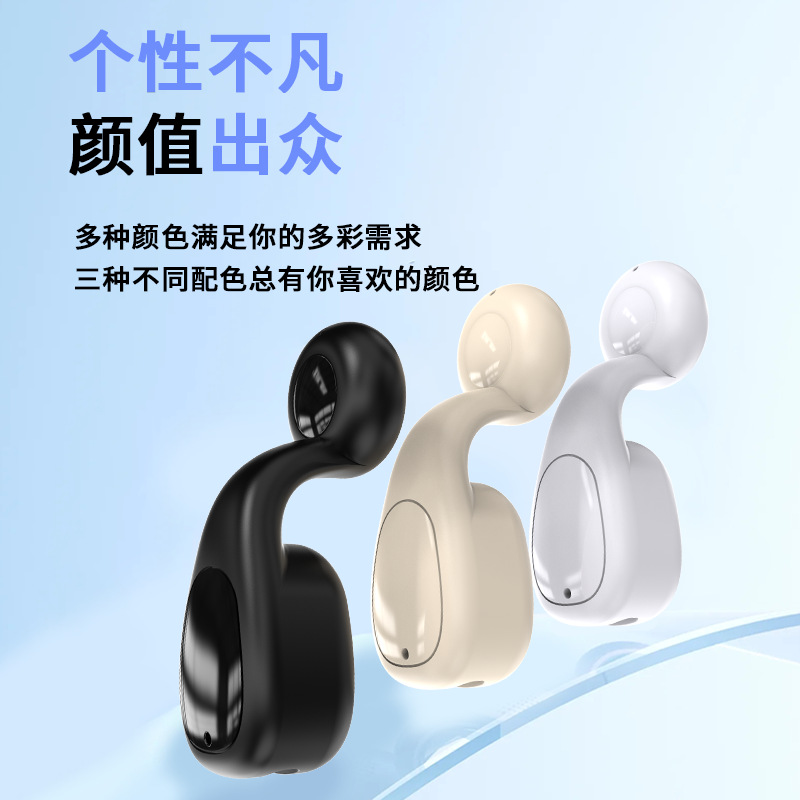 跨境私模新款Z28无线耳夹式单耳蓝牙耳机5.3超长待机续航降噪运动详情5