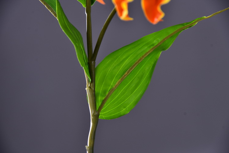 Lanjin artificial Plant Long Branch 3-head Jialan Flame Lily, high-end artificial flower, artificial flower, artificial flame lily, strange lily, home decoration pic 41