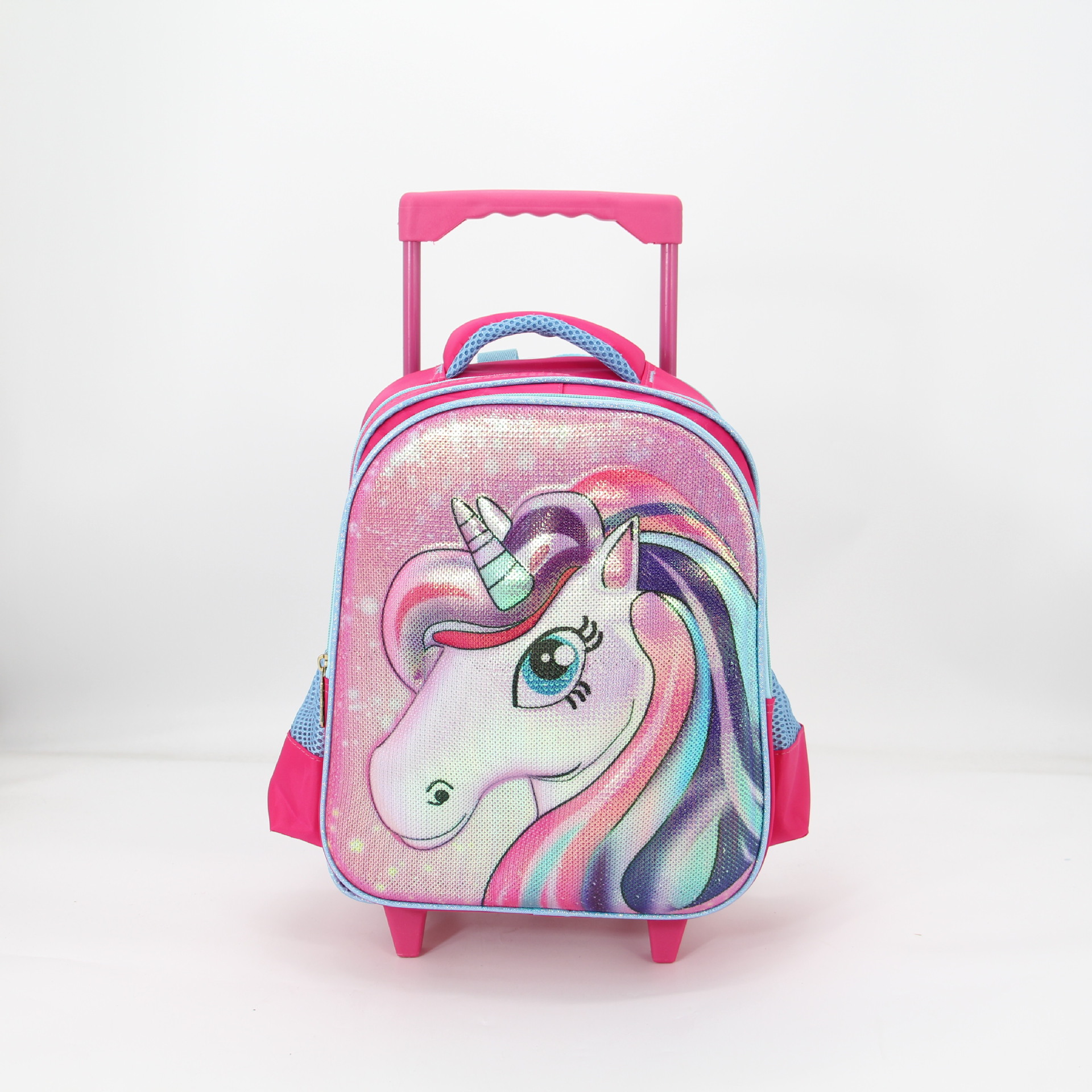 New primary school trolley schoolbag, cartoon cute unicorn backpack, Spider-Man trolley bag, Captain America schoolbag pic 1