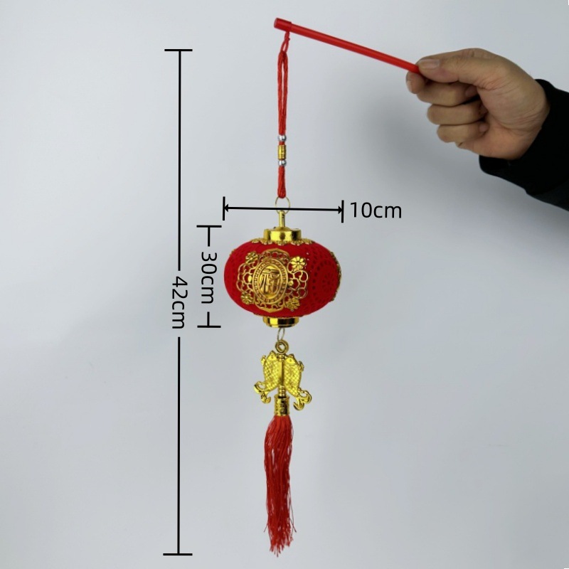 儿童手提灯笼新年led福字喜庆大红色灯笼宝宝手提迷你小灯笼批发详情28