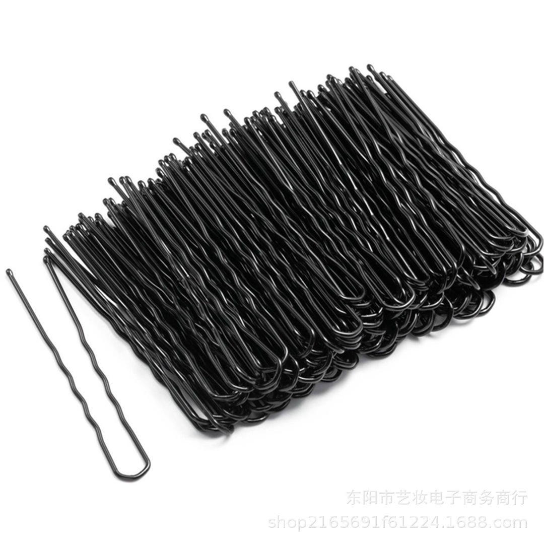500根装黑色U型夹影楼盘发不掉漆插针隐形夹固定工具发饰u形发卡详情2