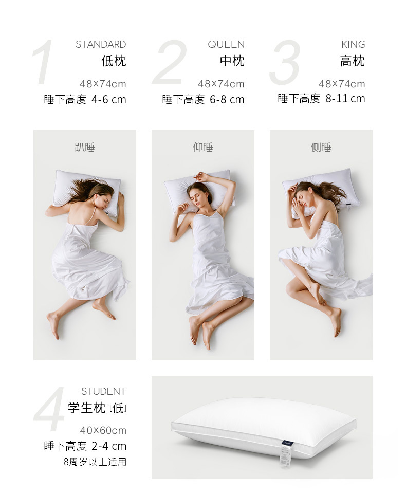 Hilton pure cotton pillow, all-cotton pillow core, five-star hotel and guesthouse neck protection pillow, single person wholesale pic 8