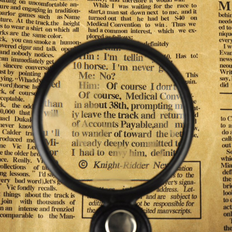 Sample mini 50mm leather magnifying glass, folding magnifying glass, pocket magnifying glass, 2 yuan supply pic 5