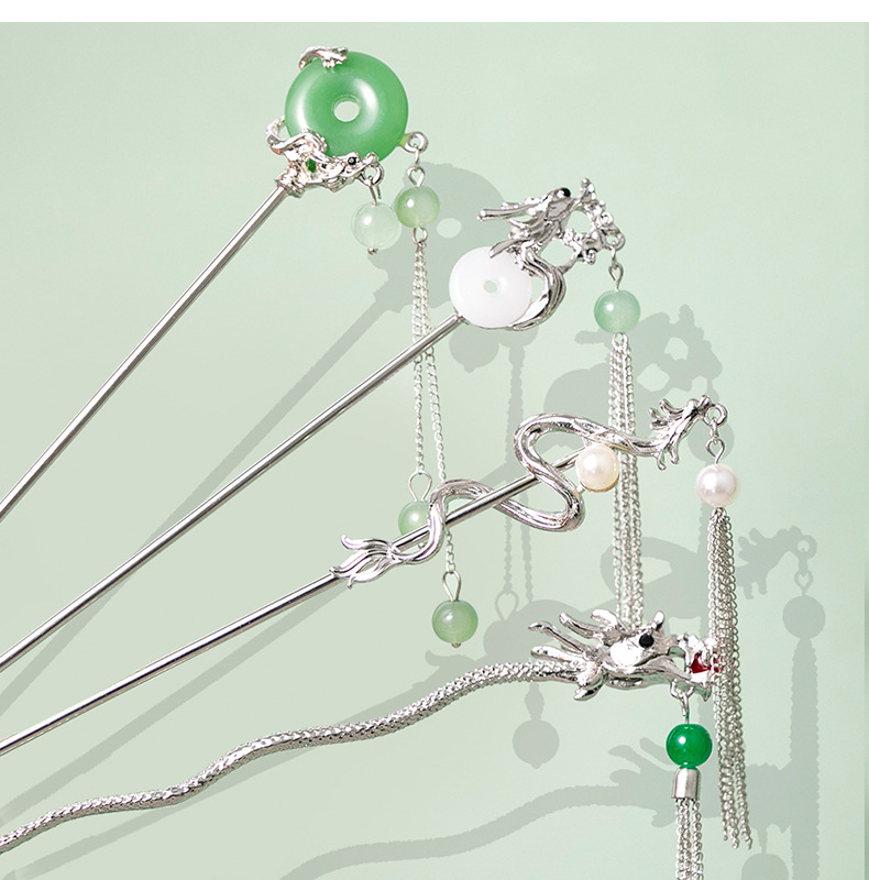 Ancient-style hairpins, new Chinese-style hairpins, simple, modern and high-end Hanfu hair accessories, daily updo hairpins, hairpins for children pic 9