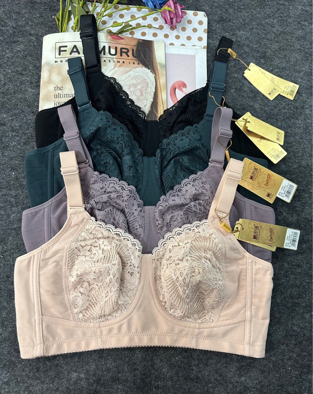 Wholesale of 7080# free shipping full-cup cup, oversized, ultra-thin, all-cotton cup adjustable top support, comfortable and breathable bra pic 2