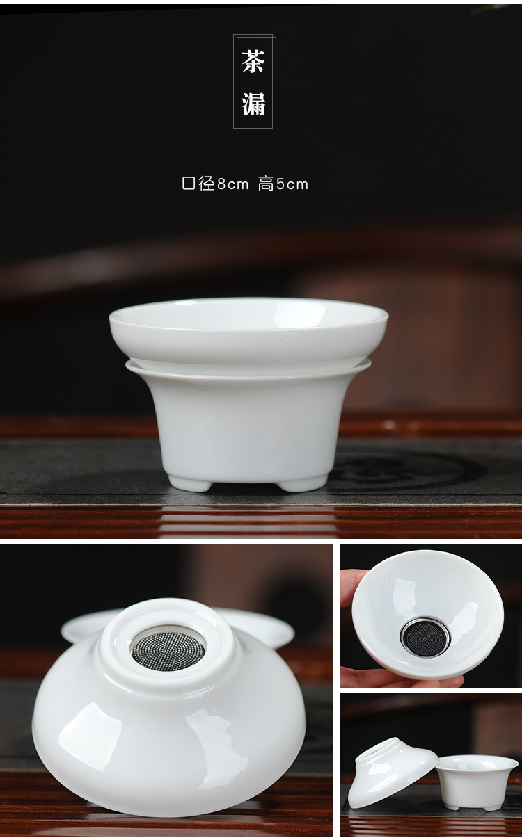 Factory direct sales of Kung Fu tea sets, including ceramic tea cups, white porcelain complete sets, blue and white tea cups, covered bowls, and tea sets. Logos can be made pic 21
