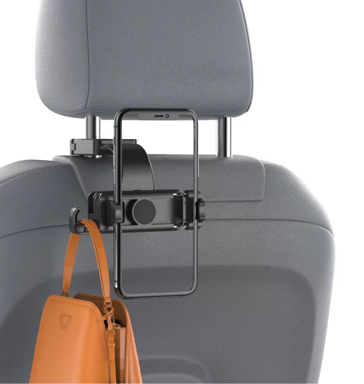 车载挂钩汽车后排座椅隐藏式多功能小挂钩车载支架二合一手机支架详情1