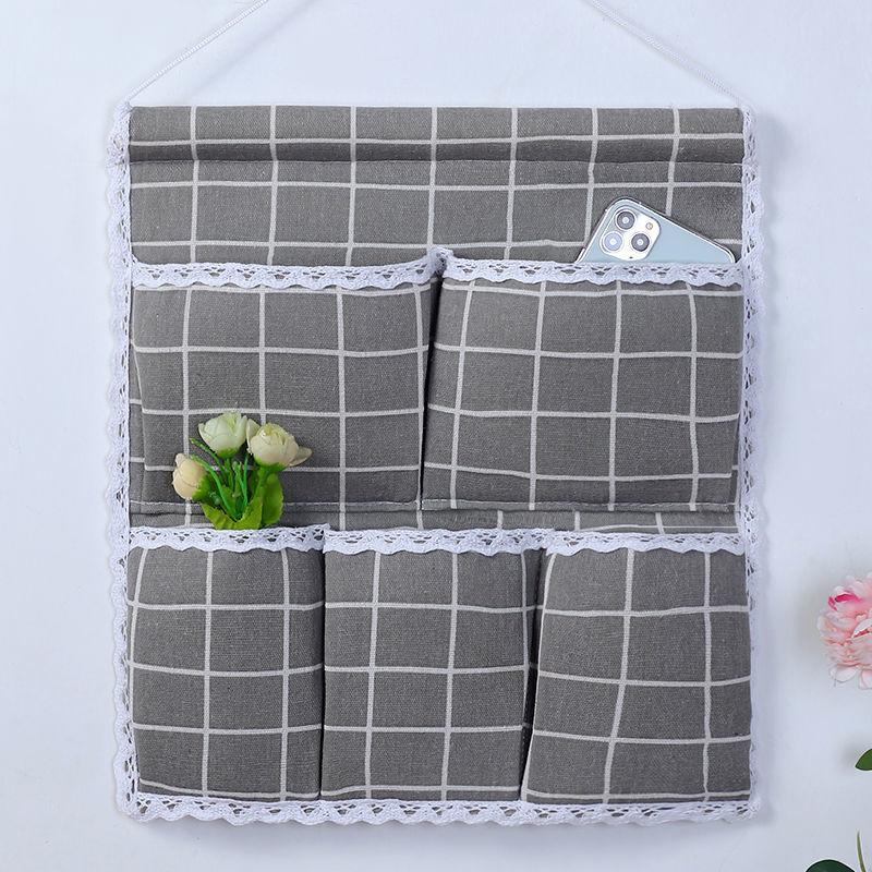 收纳袋棉麻宿舍挂袋墙挂式多层门后厨房卫生间床上壁挂悬挂式杂物详情12