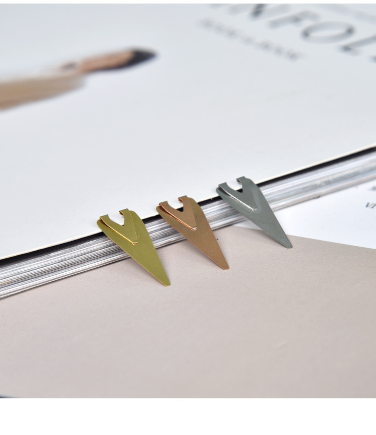 Creative bookmarks, retro hollowed-out stainless steel metal bookmarks, mini and cute teardrop pages, three-color stationery products pic 10